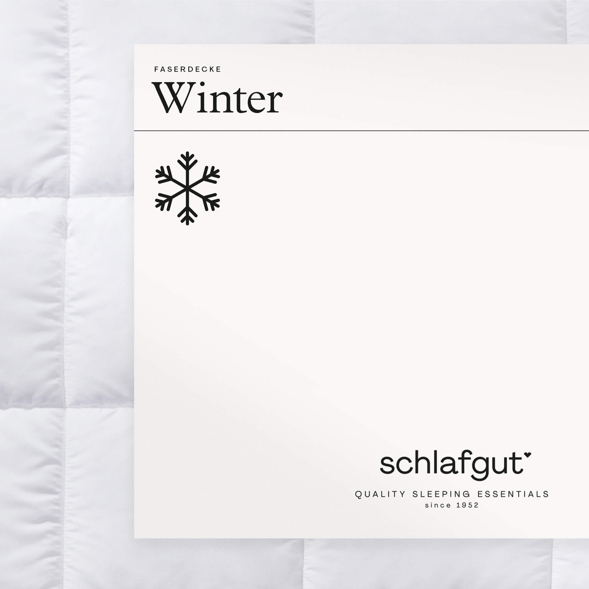 Faserdecke Pure Winterbettdecke schlafgut 155x220cm